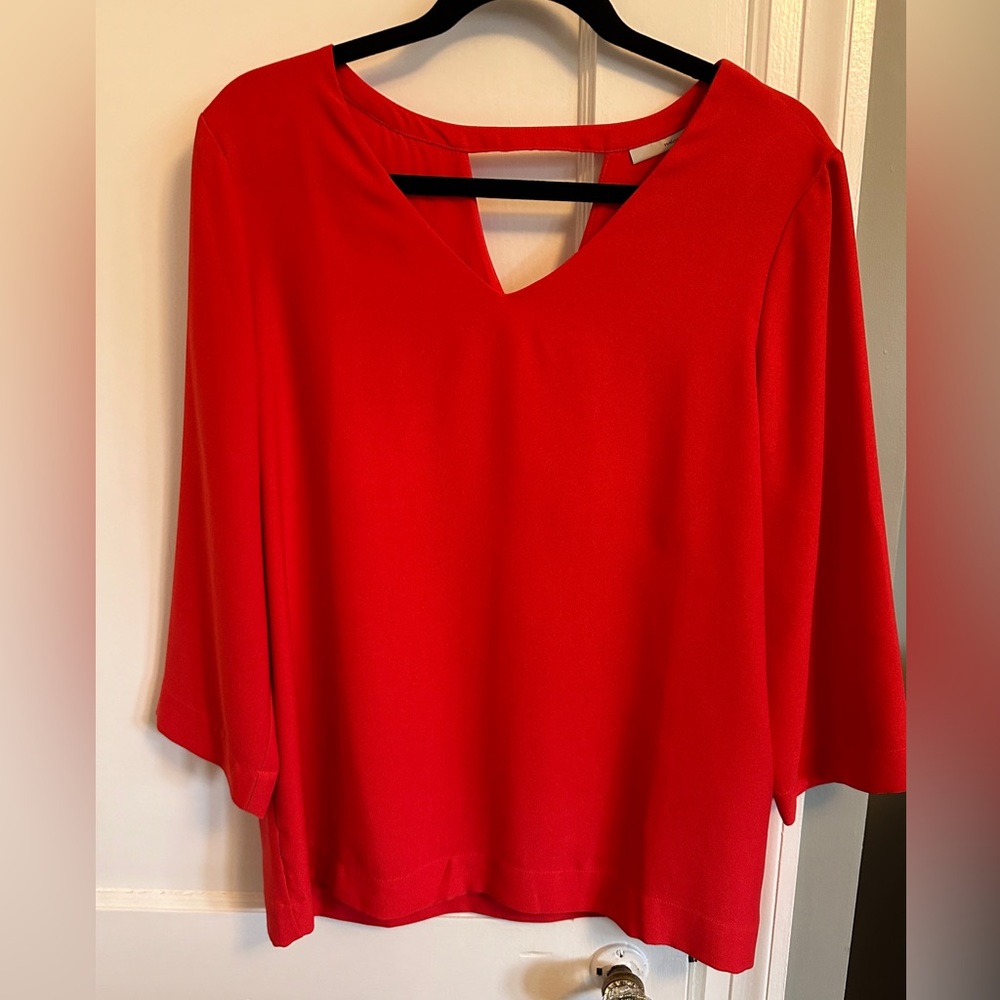 Halogen tulip red blouse